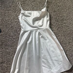 Windsor White Satin Mini Dress